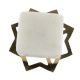 White Stone Square Cabinet Knobs